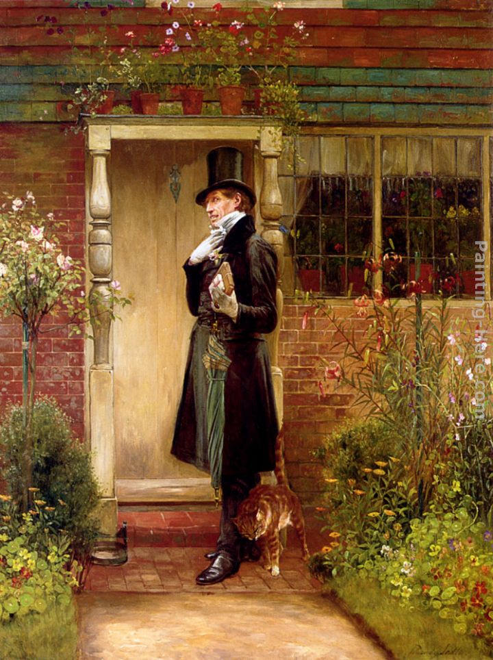 The Suitor painting - Walter-Dendy Sadler The Suitor art painting